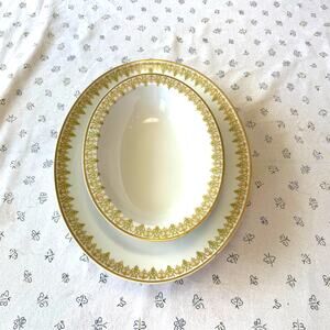 vintage Haviland & Co. Limoges porcelain serving bowl and platter discontinued